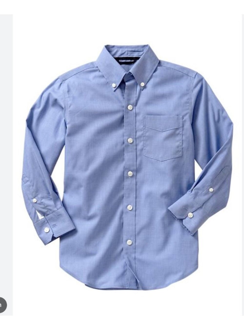 Gap Light Blue Denim Button-Up Shirt, Long Sleeves w/Pocket, Adult-slim  Fit